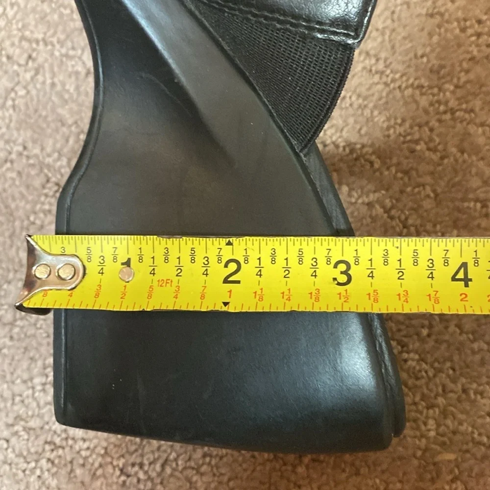 Women's Black Size 8.5 Mules w/ Wedge Heel Summer Neutral Academia Spring
